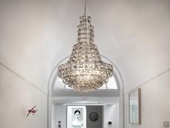 Chandelier with crystal pendants Minigiogali in the classic version with chain