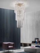 Chandelier with crystal pendants Minigiogali in the cascade version