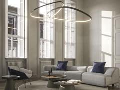 Circular metal led lamp Magellano by Cattelan in magnum version