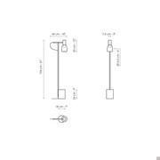 Acquarelli by Bonaldo - floor lamp measurements