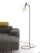 Floor lamp with hand blown glass sphere Sofi by Bonaldo