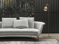 Floor lamp Sofì by Bonaldo next to the Lovy sofa