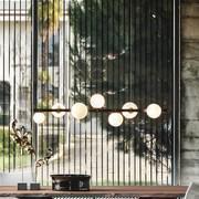 Planeta by Cattelan lamp with suspensions with 7 spheres in glass