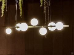 Suspension lamp Planeta by Cattelan complete with 7 glass spheres