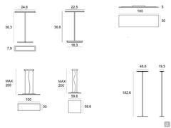 Dublight lamp - models and sizes (rectangular ceiling light, pendant, table, floor)