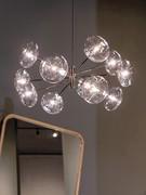 Chandelier 12 Clear Glass Spheres - Pendant Model 