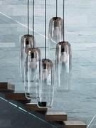 Pendant lamp with dimmable bulb Bio-S by Bonaldo in the version with 5 diffusers