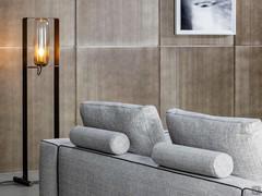 Bio-s floor lamp by Bonaldo, metal frame in lead or bronze effect