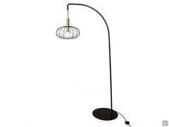 Eira floor lamp with structure and lamp shade in the SW268JR Bronze finish