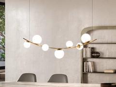 Ophelia pendant chandelier in brushed gold finish