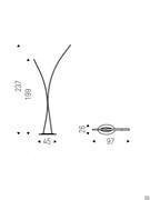 Twin by Cattelan ground lamp with LED lights - Measurements