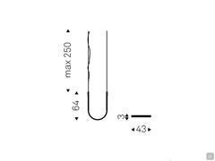 Diffuser for customised composition: cm 43 d.3 h.64 (h max. 250 cm)