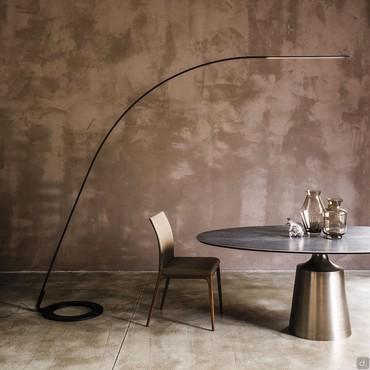 Lampo modern floor arc lamp by Cattelan