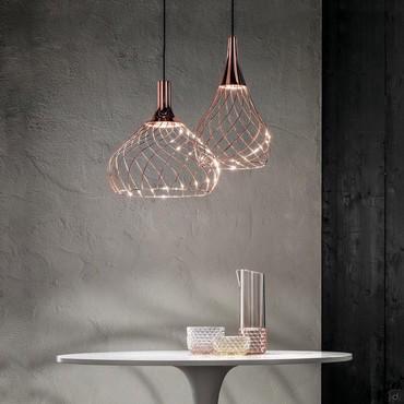 Mongolfier Luxurious Metal Cage Pendant Lamp by Linea Light