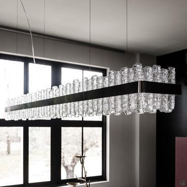 Phoenix suspended rectangular glass lamp by Cattelan