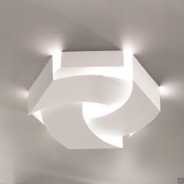 Metal ceiling lamp Wool with white painted metal shade