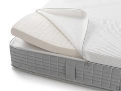 Detail of the removable cover and inner sheet separated from the mattress foam bese