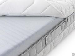 Detail of the 4-sided zip facilitating the removal of the mattress cover