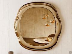 Henri bronze-coloured mirrored crystal wall mirror