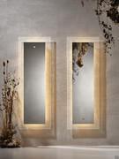 Couple of vertical Nabil mirrors with glass frame