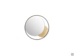 Circe mirror by Cantori with round painted, metallic or patinated tubular steel frame