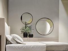 Circe round frame mirror by Cantori in two sizes Ø 80 and 120 cm 