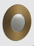 Round mirror Crop with gold leaf coated exterior decoration