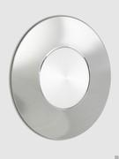 Round mirror Crop with white matte lacquered interior decoration