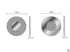 Schemi e dimensioni dello specchio rotondo Crop