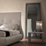 Egypt mirror with rectangular frame in silver leaf by Cattelan 