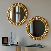 Egypt round mirror by Cattelan in gold leaf finish