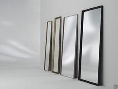 Lacquered metal framed mirror Tema, here rectangular free-standing but also available square wall-mounted