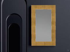 Mirror with three-dimensional frame Field, also available in rectangular model