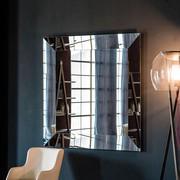 Regal square mirror with mirrored frame by Cattelan