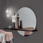 Sunset round mirror with shelf and handy coin tray