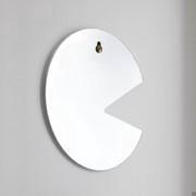 Pac-Man shaped mirror with gold stud