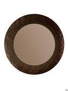 Opal Mirror with Hammered Glass Frame - Front View in Bronze Version