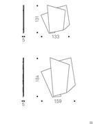 Frameless wall mirror Risiko by Cattelan - dimensional diagram