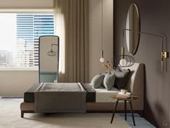 The Narvik mirror incorporated in a refined and elegant bedroom