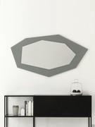 Shaped mirror Quarzo above Riva sideboard