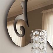 Aida modern baroque mirror by Cantori - swirl detail