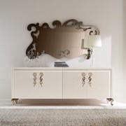 Aida modern baroque mirror in smoked glass finish