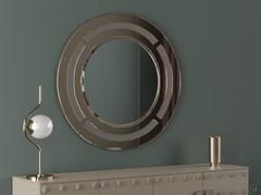 Round mirror with glass frame Jolan bronzed