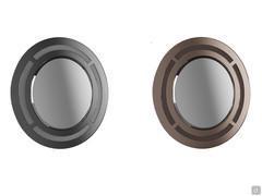 Round mirror with glass frame Jolan in two versions smoked and bronzed