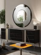 Rising With frame composed of mirrored part and decorative part in smoked finish