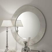 Asia mirror with round shape and a mother-of-pearl finish by Cantori