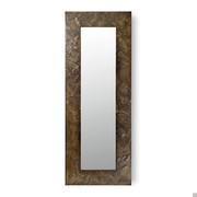 Asia mirror with vertical rectangular shape and a carbon slate finish