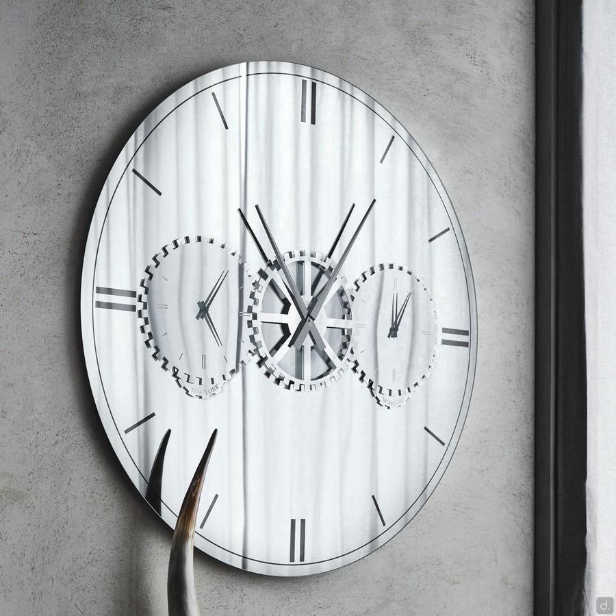 Mirror wall clock Times by Cattelan 