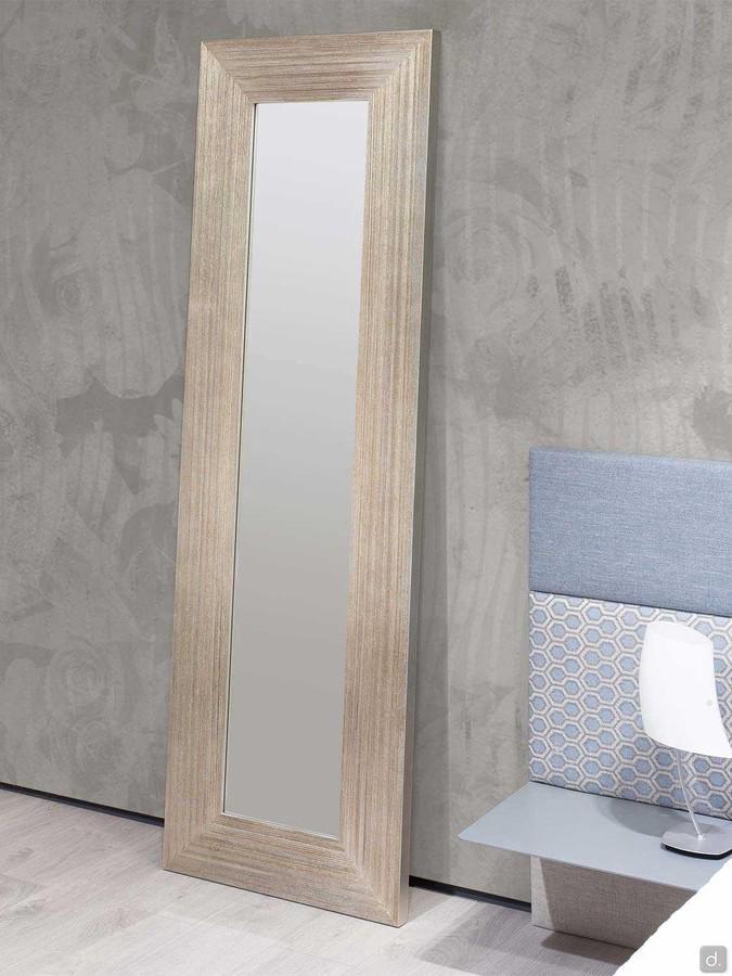 Aten ground rectangular mirror in carved larch cm 190 x 60