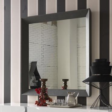 Taxedo Italian mirror with leather frame by Cattelan